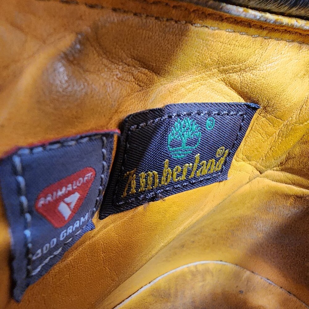 Timberland 6" Premium Waterproof 400g Prima Loft insulation Leather Men 8M Black - Picture 12 of 16